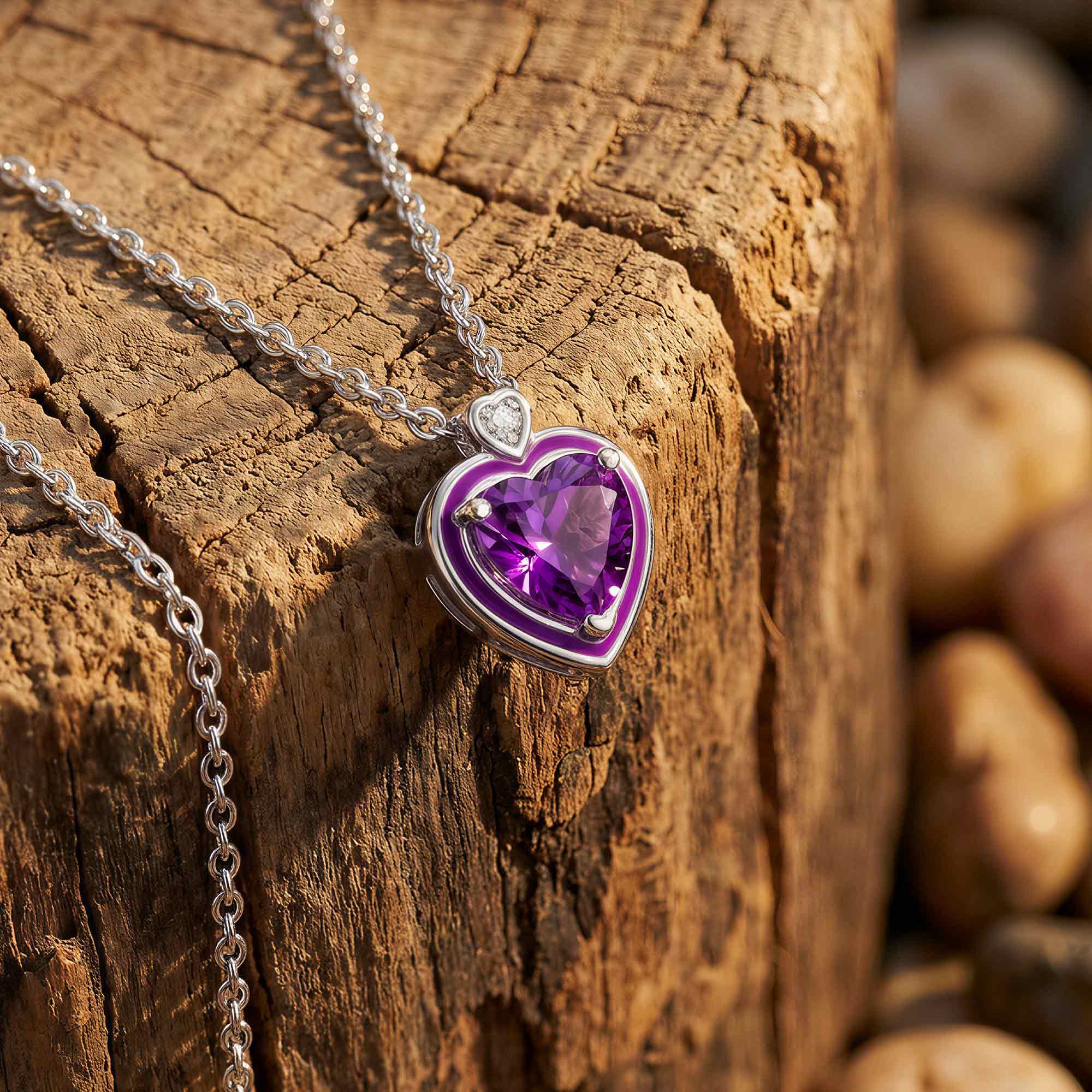 Loyal Heart Necklace - Amethyst 3