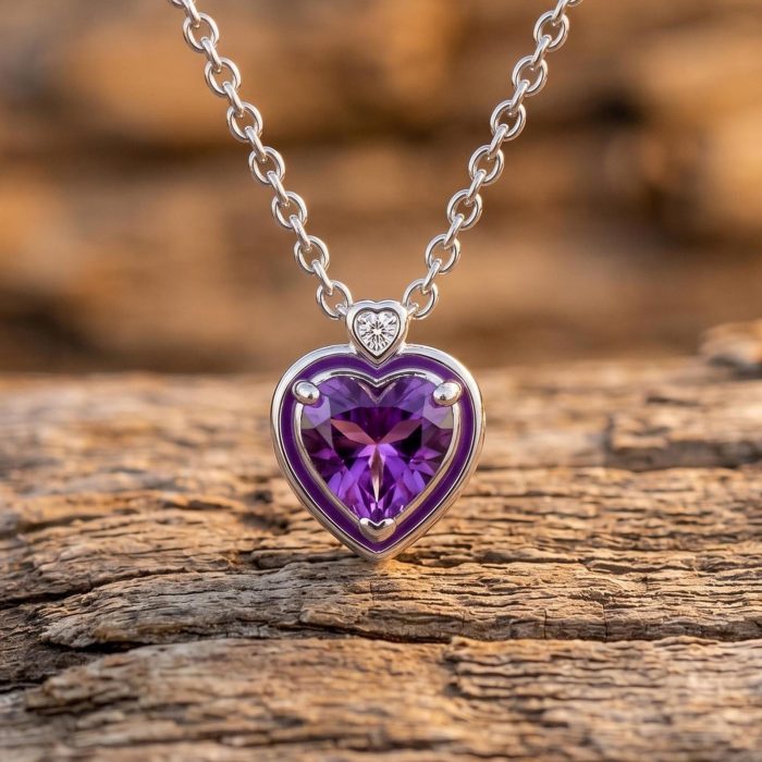 Loyal Heart Necklace - Amethyst 1