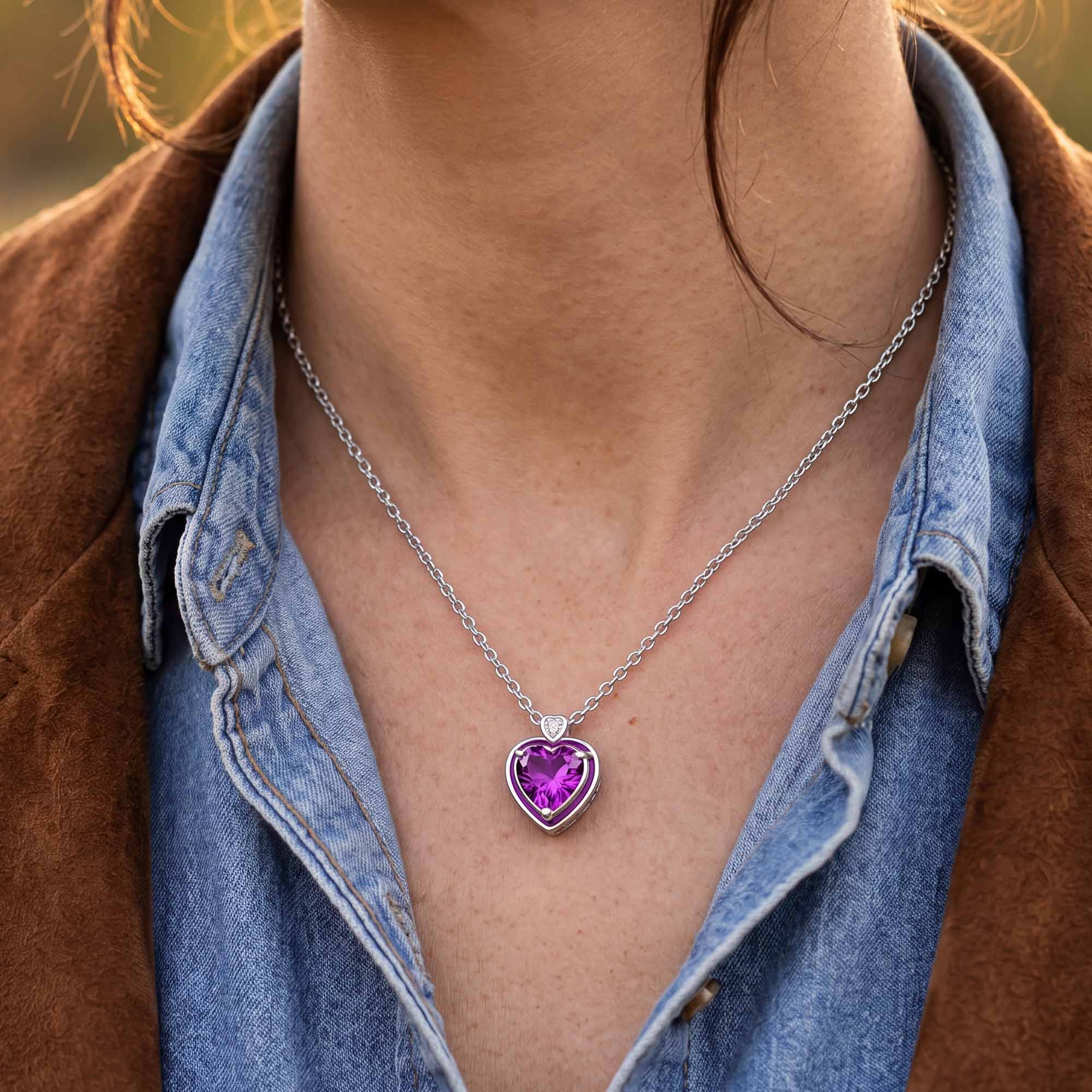 Loyal Heart Necklace - Amethyst 4