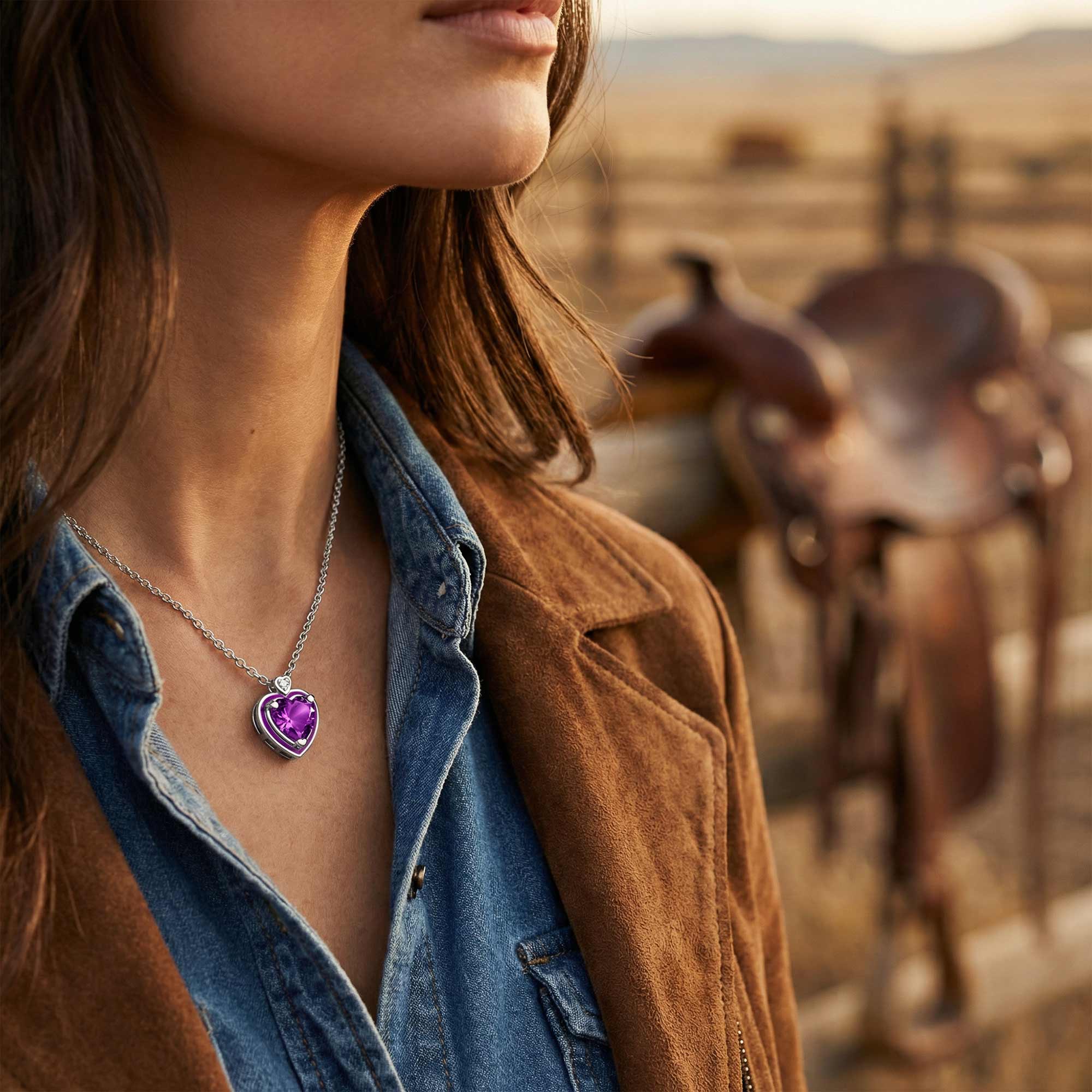 Loyal Heart Necklace - Amethyst 2