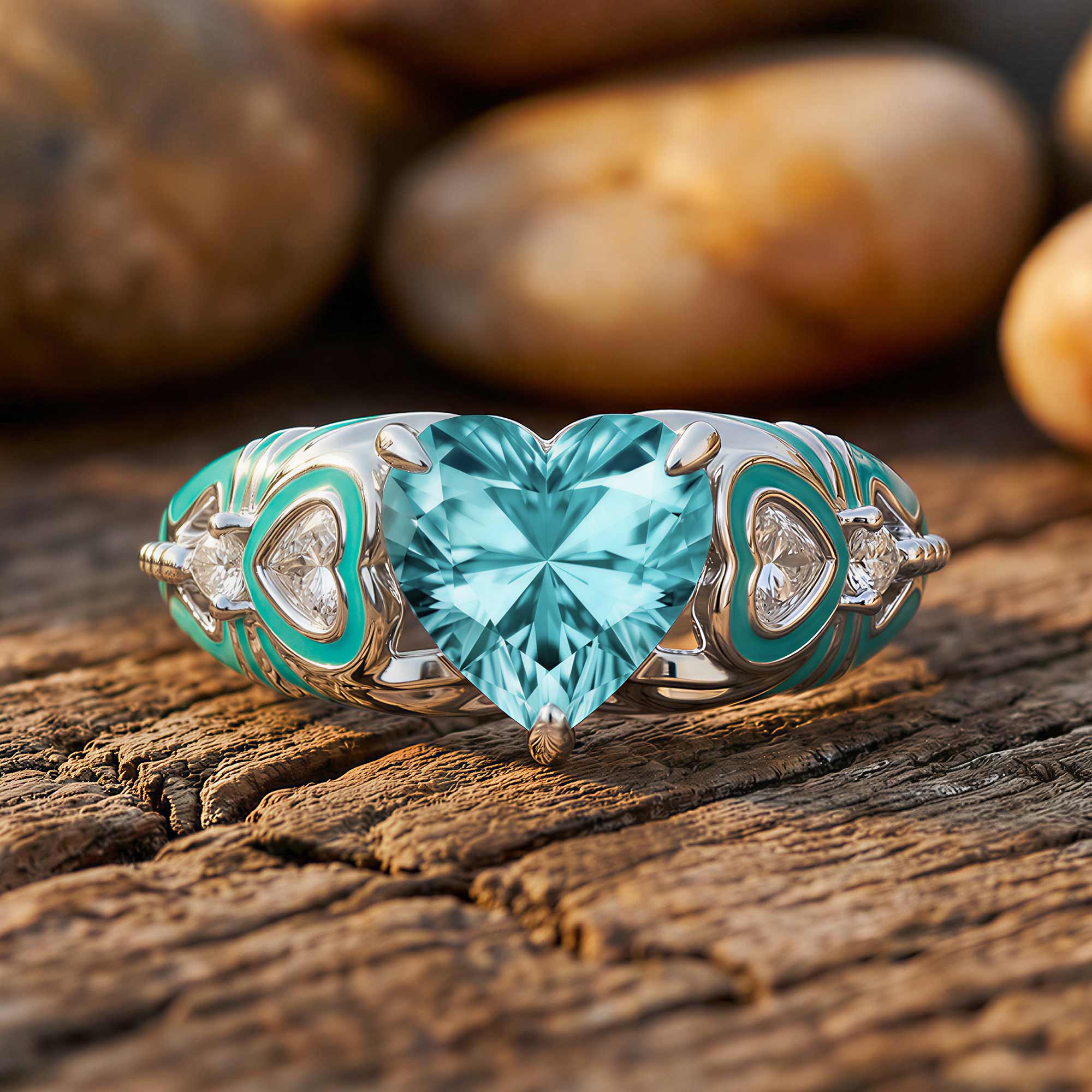 Loyal Heart Ring - Aquamarine 1