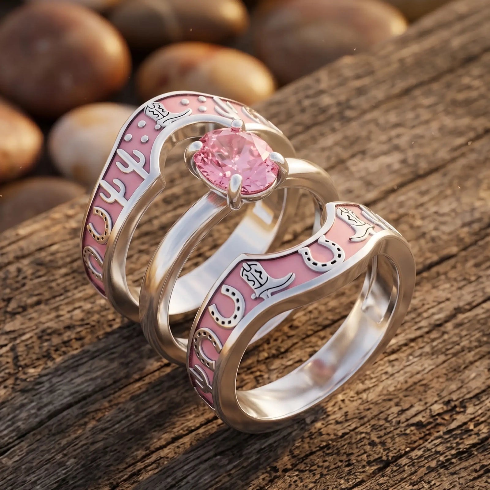 Lucky Rodeo Ring - Rose Quartz 3