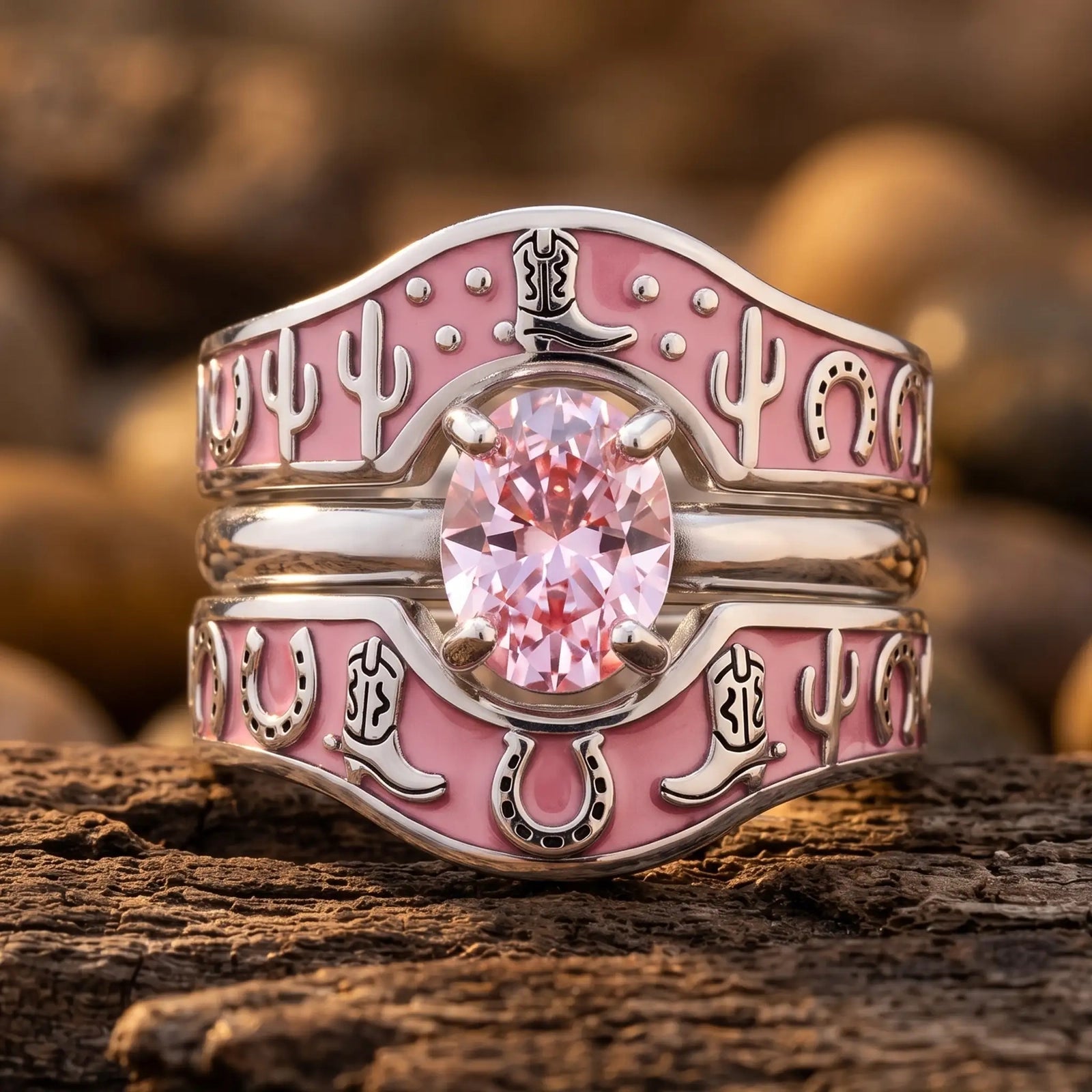 Lucky Rodeo Ring - Rose Quartz 1