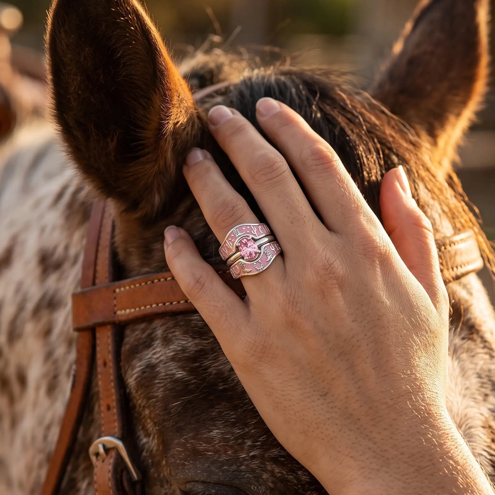 Lucky Rodeo Ring - Rose Quartz 4