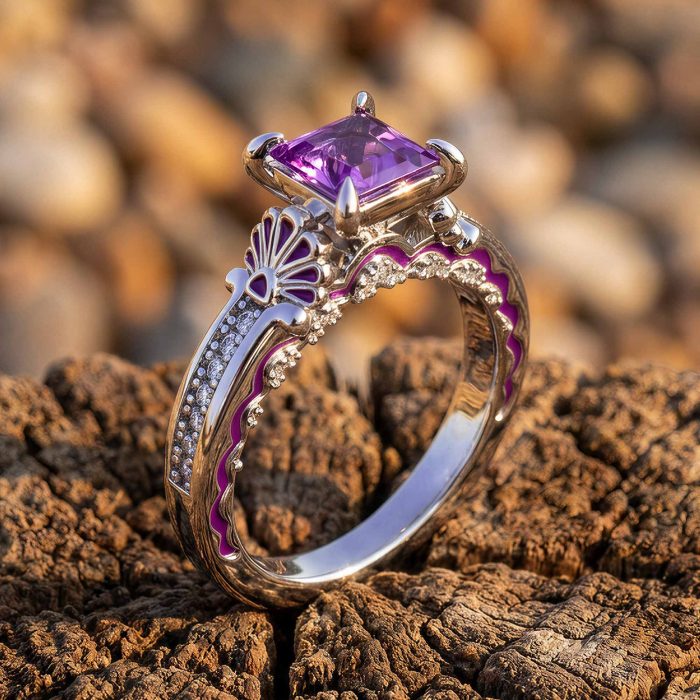 Lumen Crest Ring - Amethyst 1