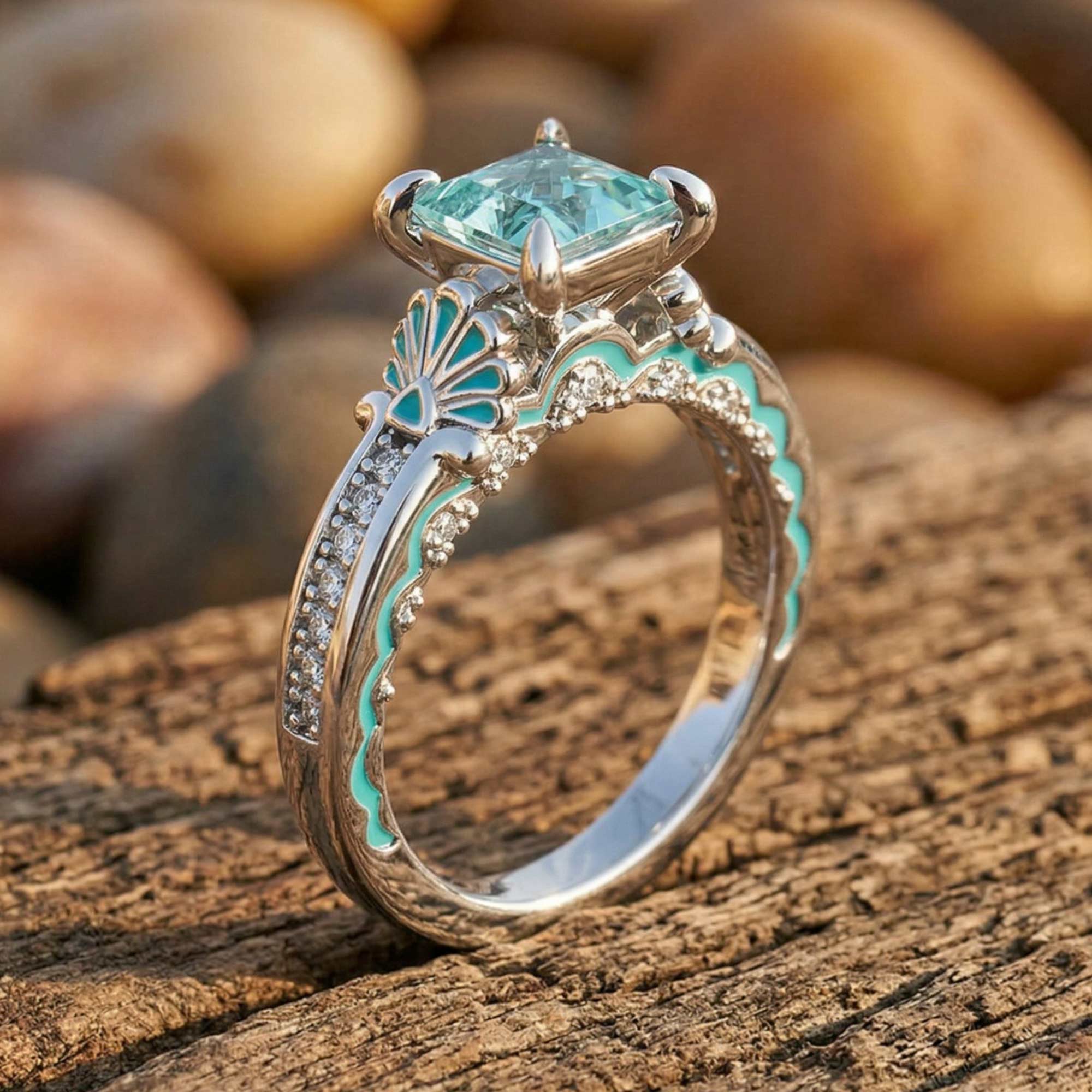 Lumen Crest Ring - Aquamarine 1