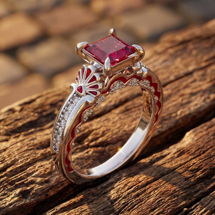 Lumen Crest Ring - Ruby 1