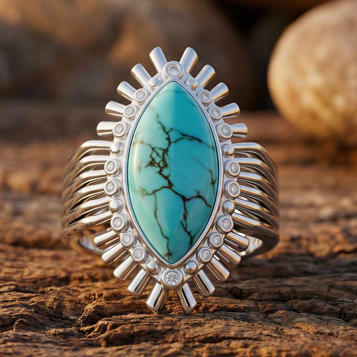 Meridian Spark Ring - Turquoise 1