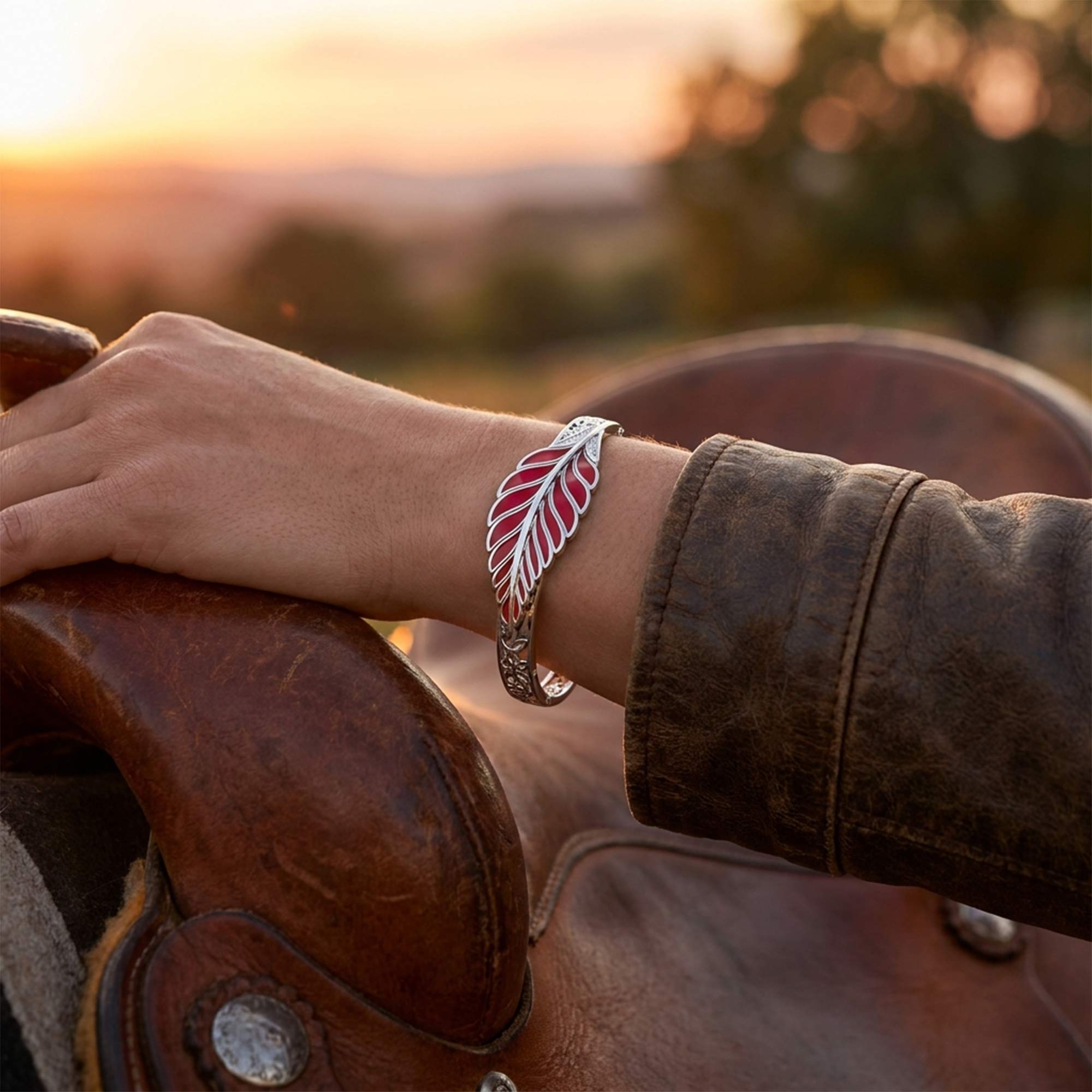 Mesa Quill Bracelet - Red 4