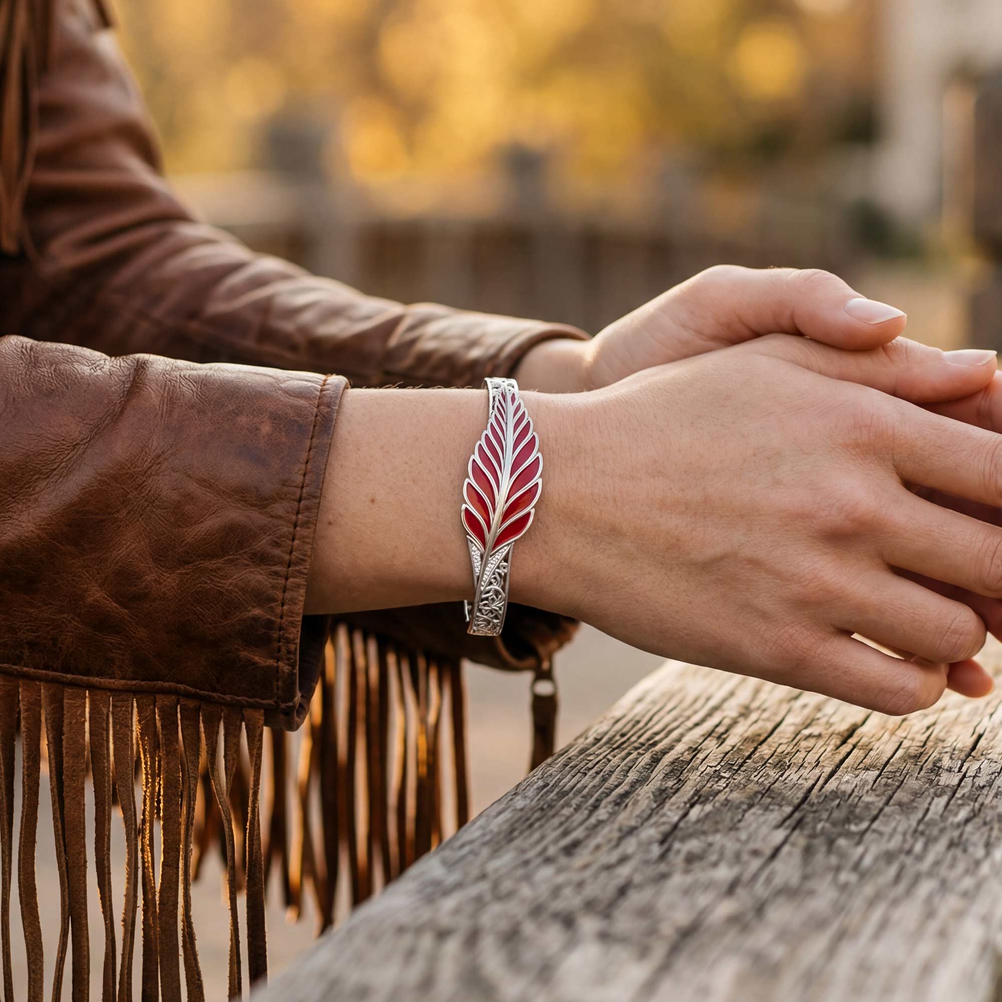 Mesa Quill Bracelet - Red 2