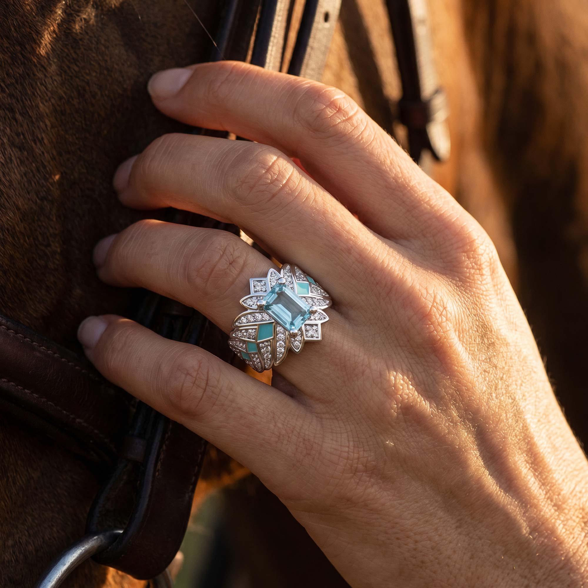 Nautical Starlight Ring - Aquamarine 2
