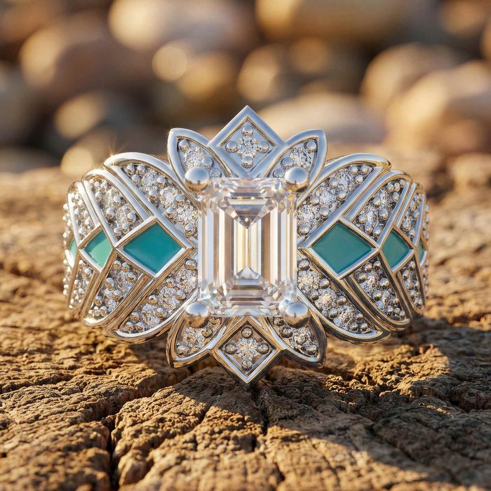 Nautical Starlight Ring - Moissanite 1