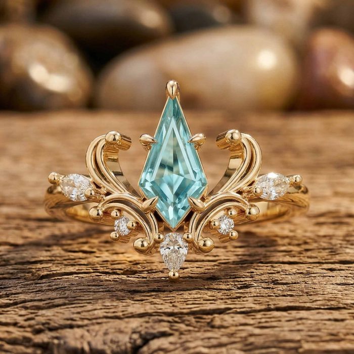 Ocean Crown Ring - Aquamarine 1