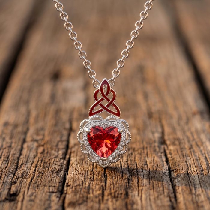 Ocean Heart Necklace - Ruby 1