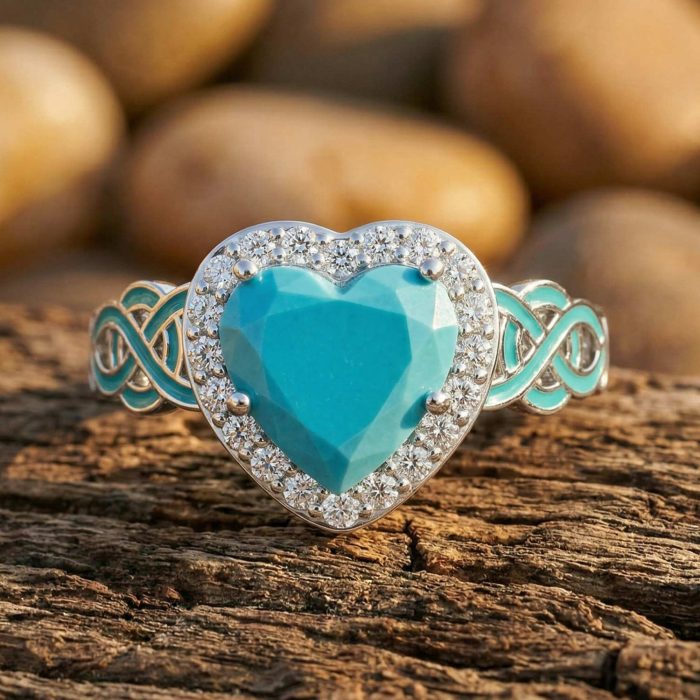 Ocean Heart Ring - Turquoise 1