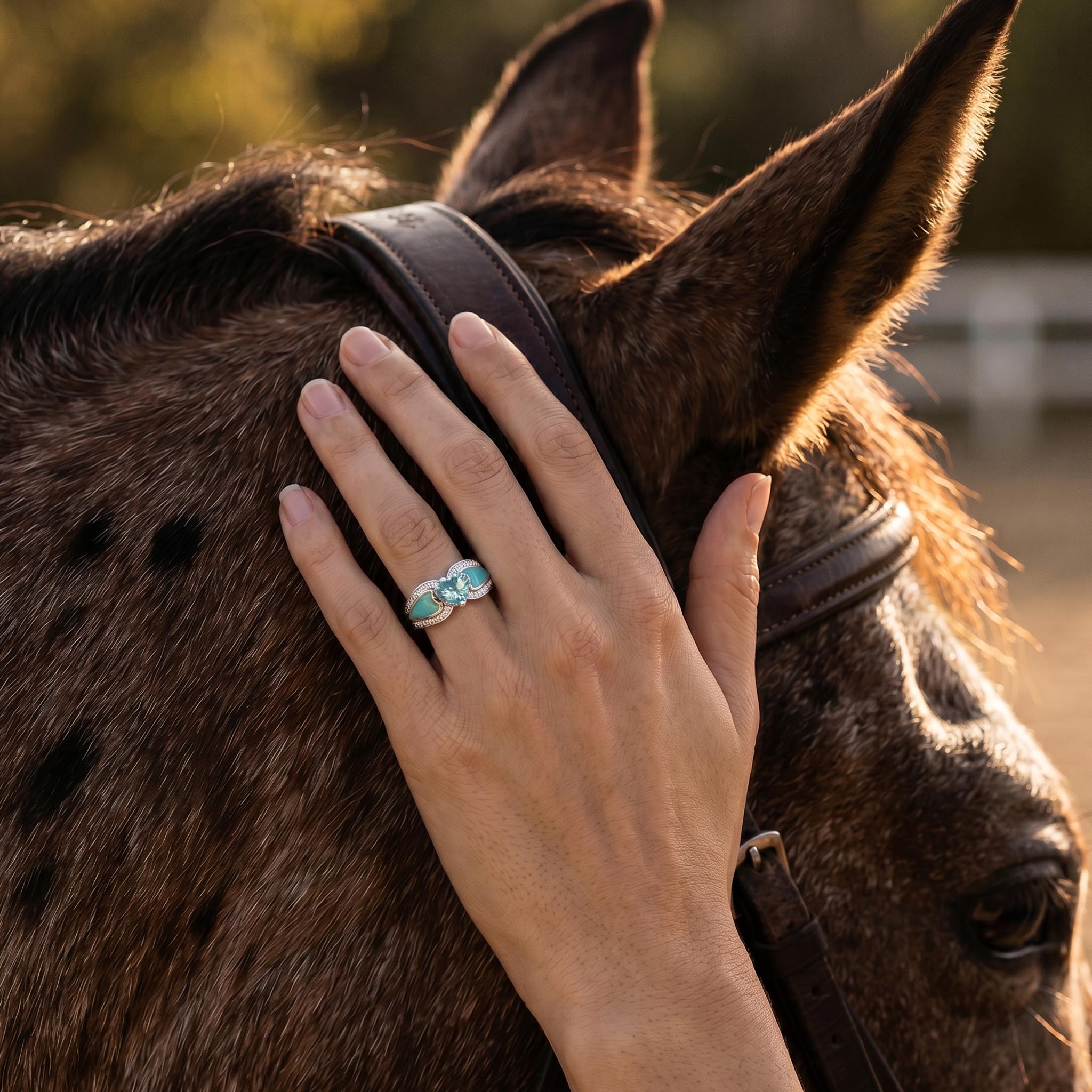Orya Embrace Ring - Aquamarine 4
