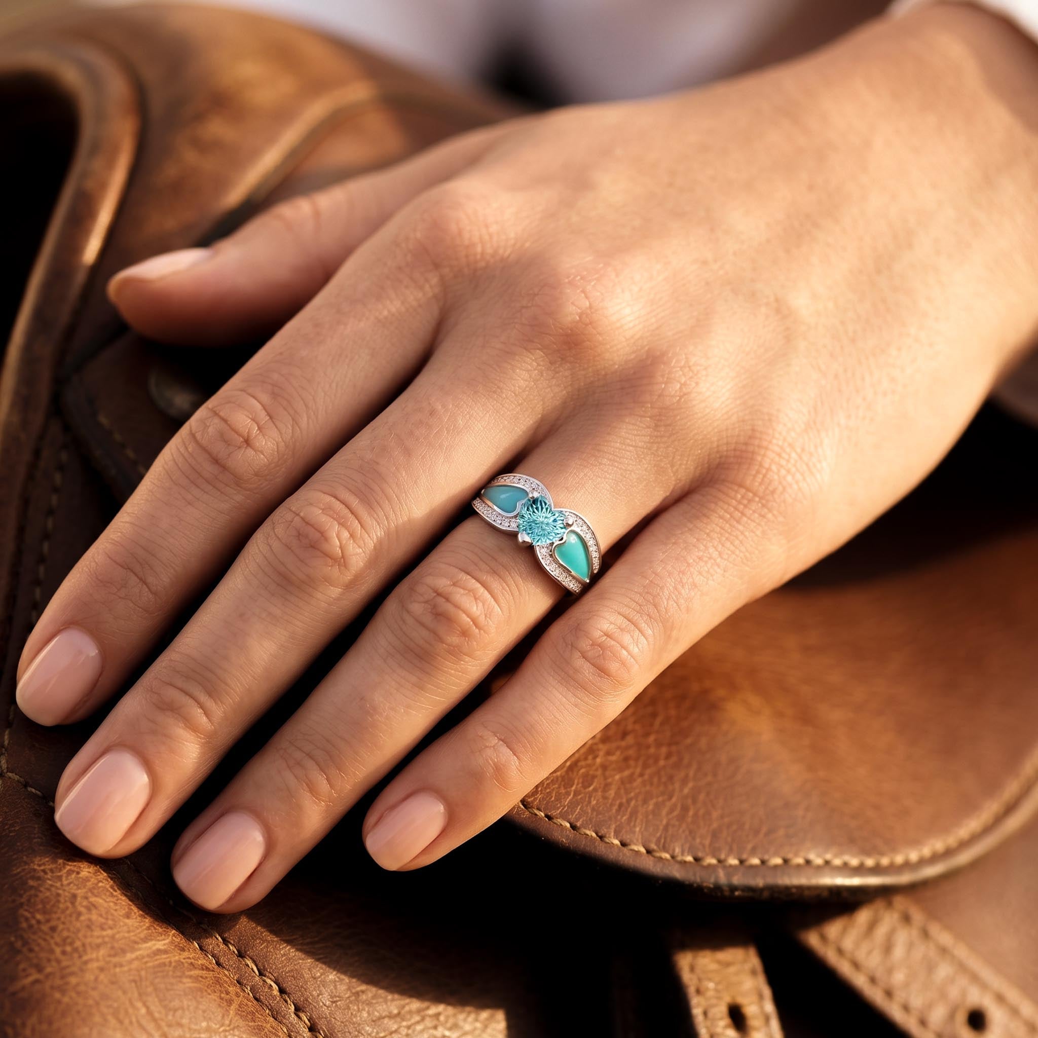 Orya Embrace Ring - Aquamarine 2