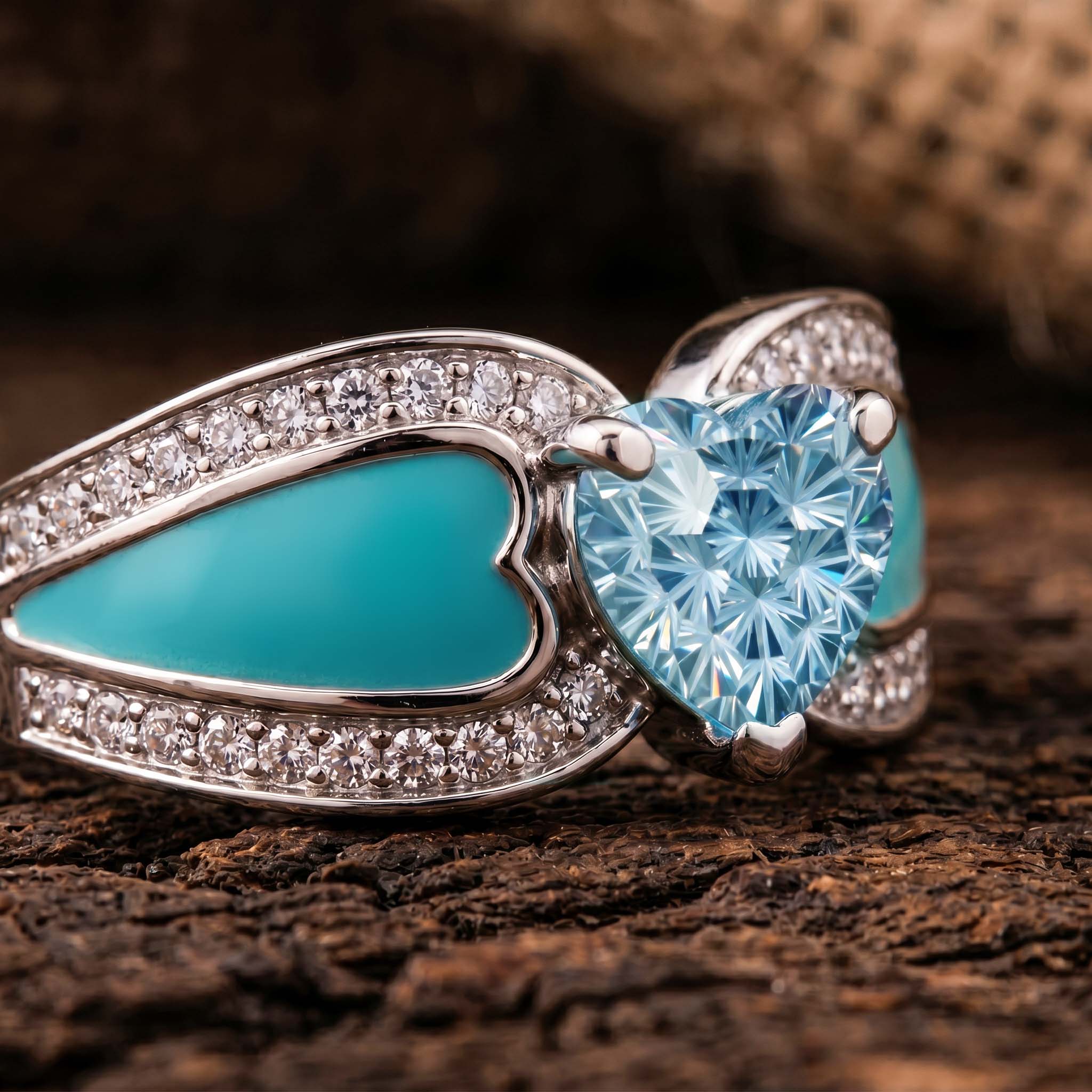 Orya Embrace Ring - Aquamarine 3