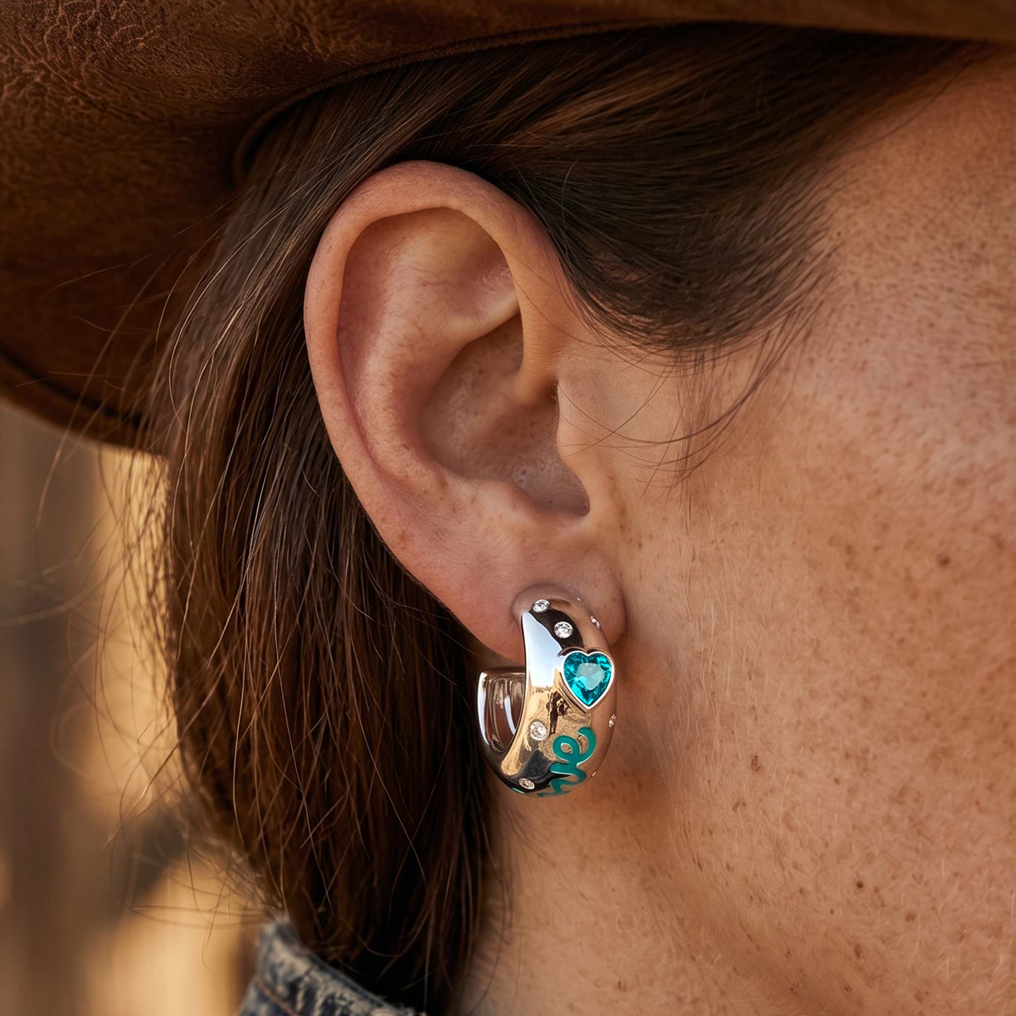 Promise Love Earrings - Aquamarine 4