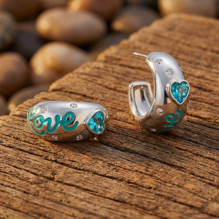 Promise Love Earrings - Aquamarine 1