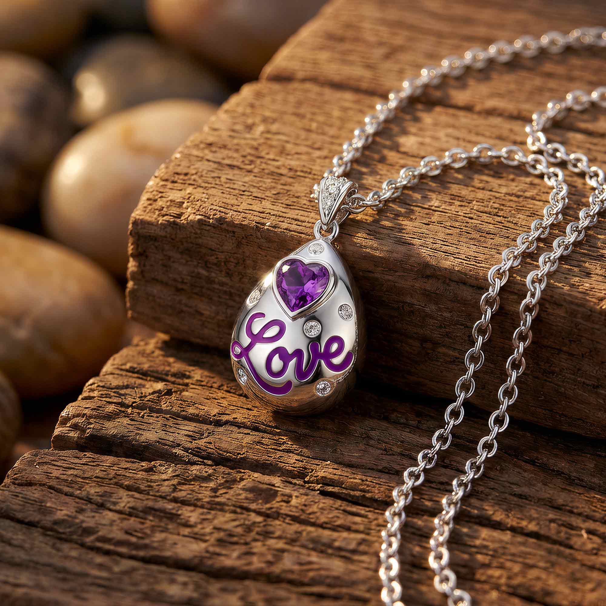 Promise Love Necklace - Amethyst 3