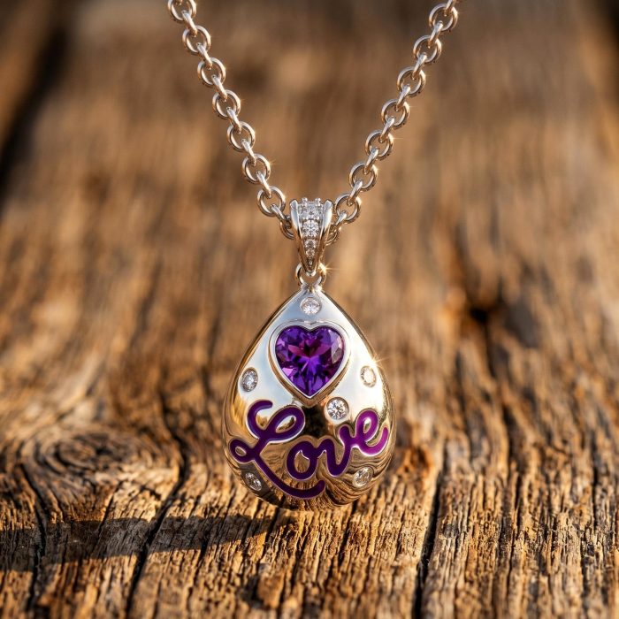 Promise Love Necklace - Amethyst 1