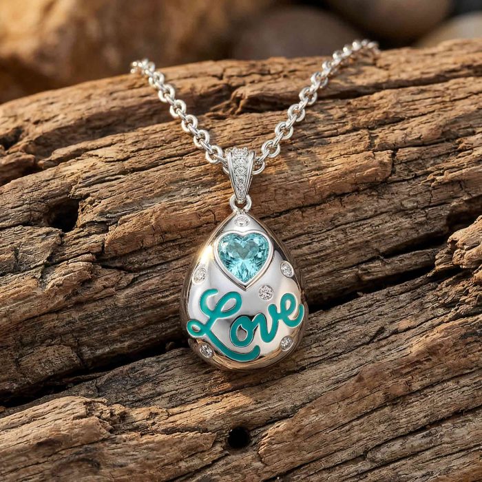 Promise Love Necklace - Aquamarine 1