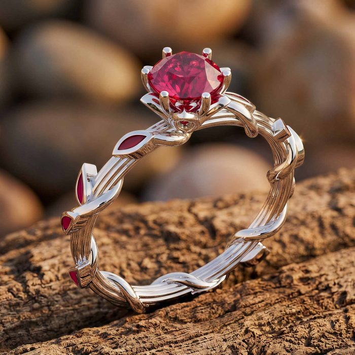 Promise Rose Ring - Ruby 1
