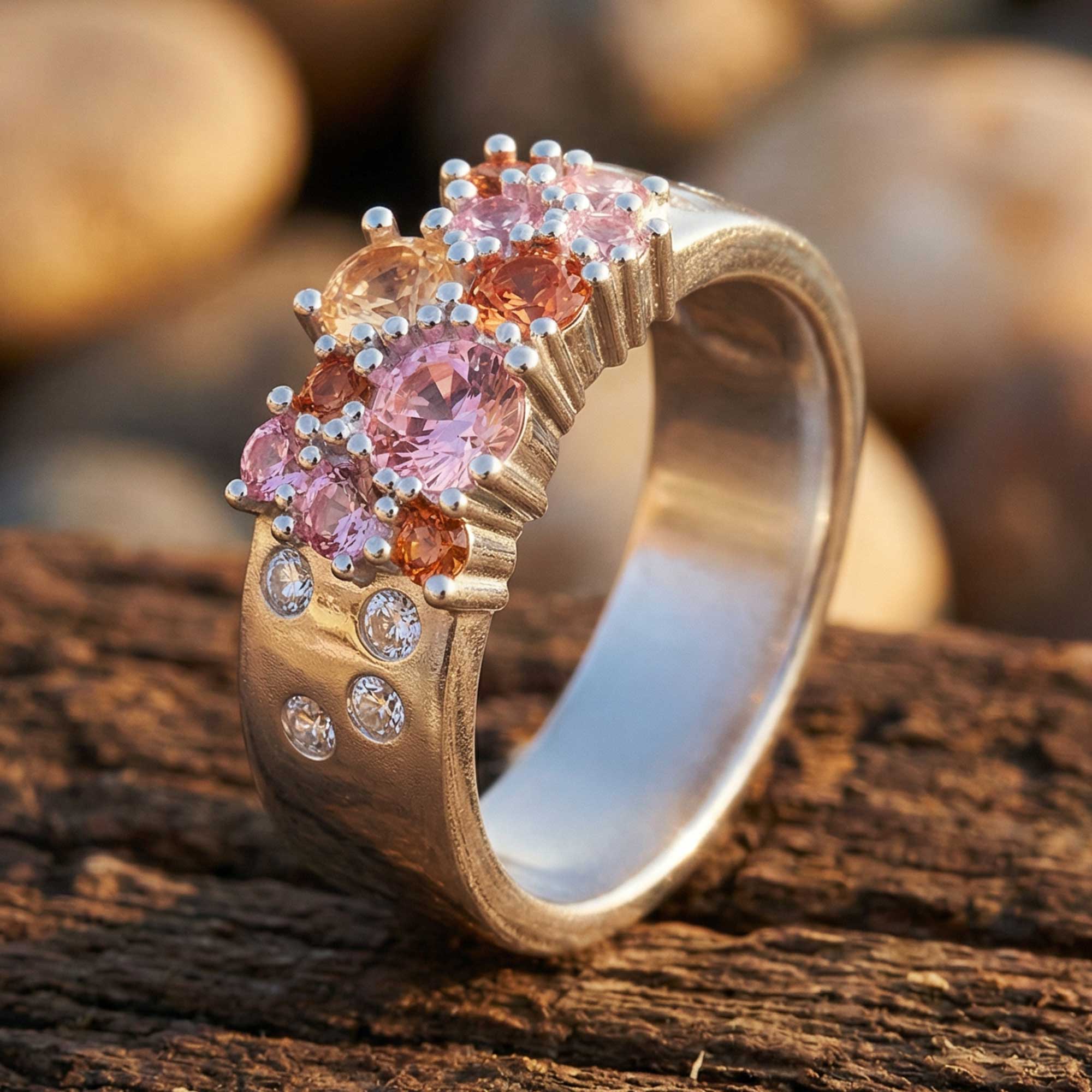 Reef Reverie Ring - Rose Quartz 3