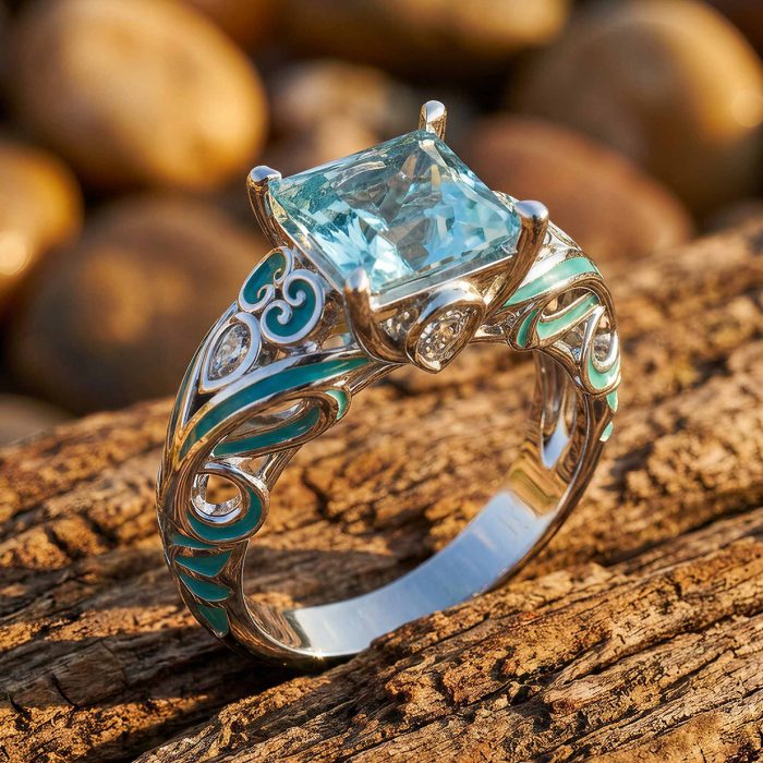 Rosemary's Loyalty Ring - Aquamarine 1