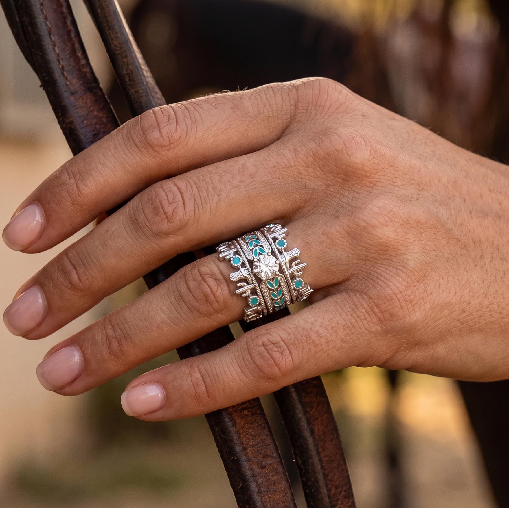Saguaro Trail Ring Set - Moissanite 2