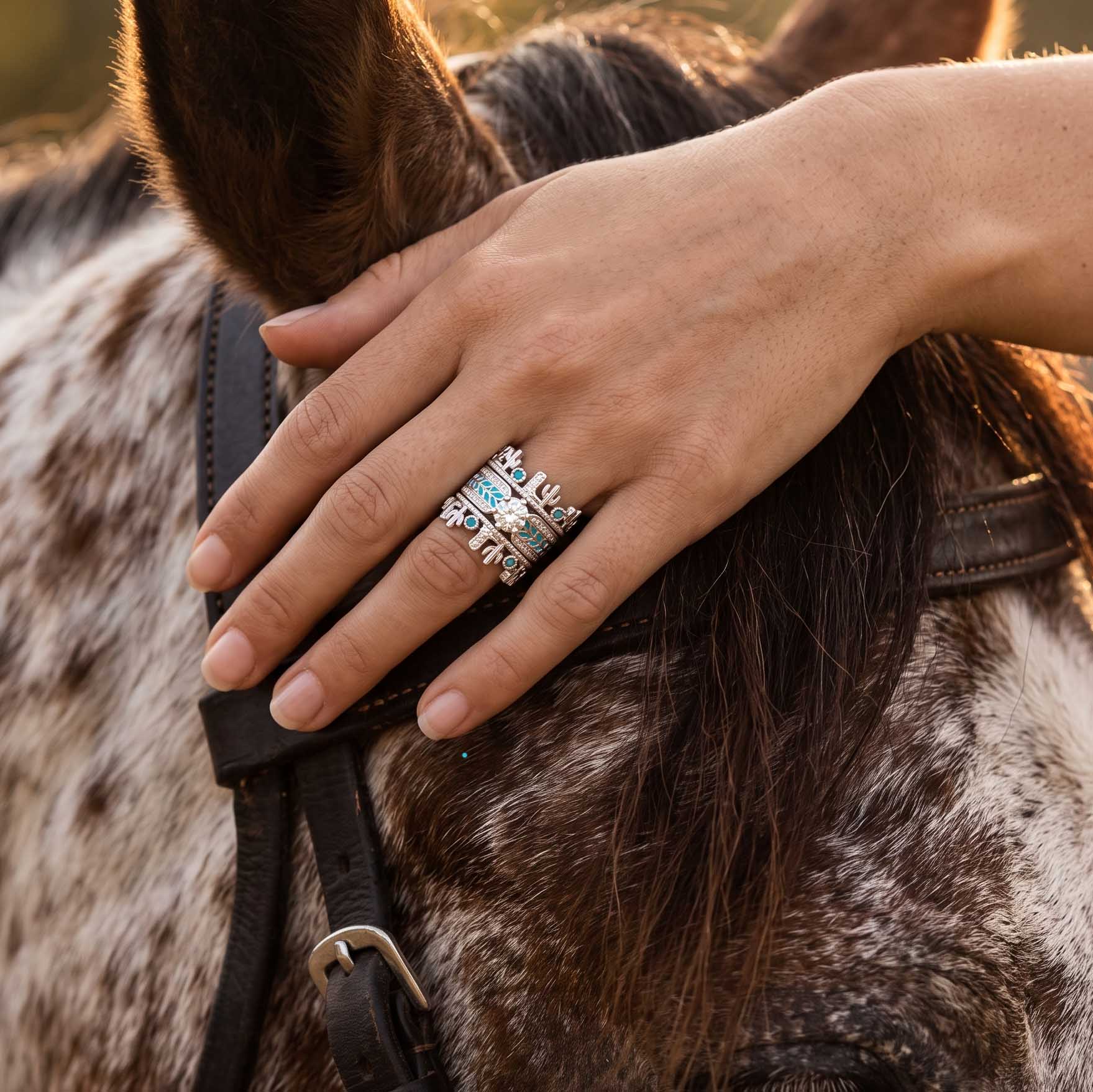 Saguaro Trail Ring Set - Moissanite 4