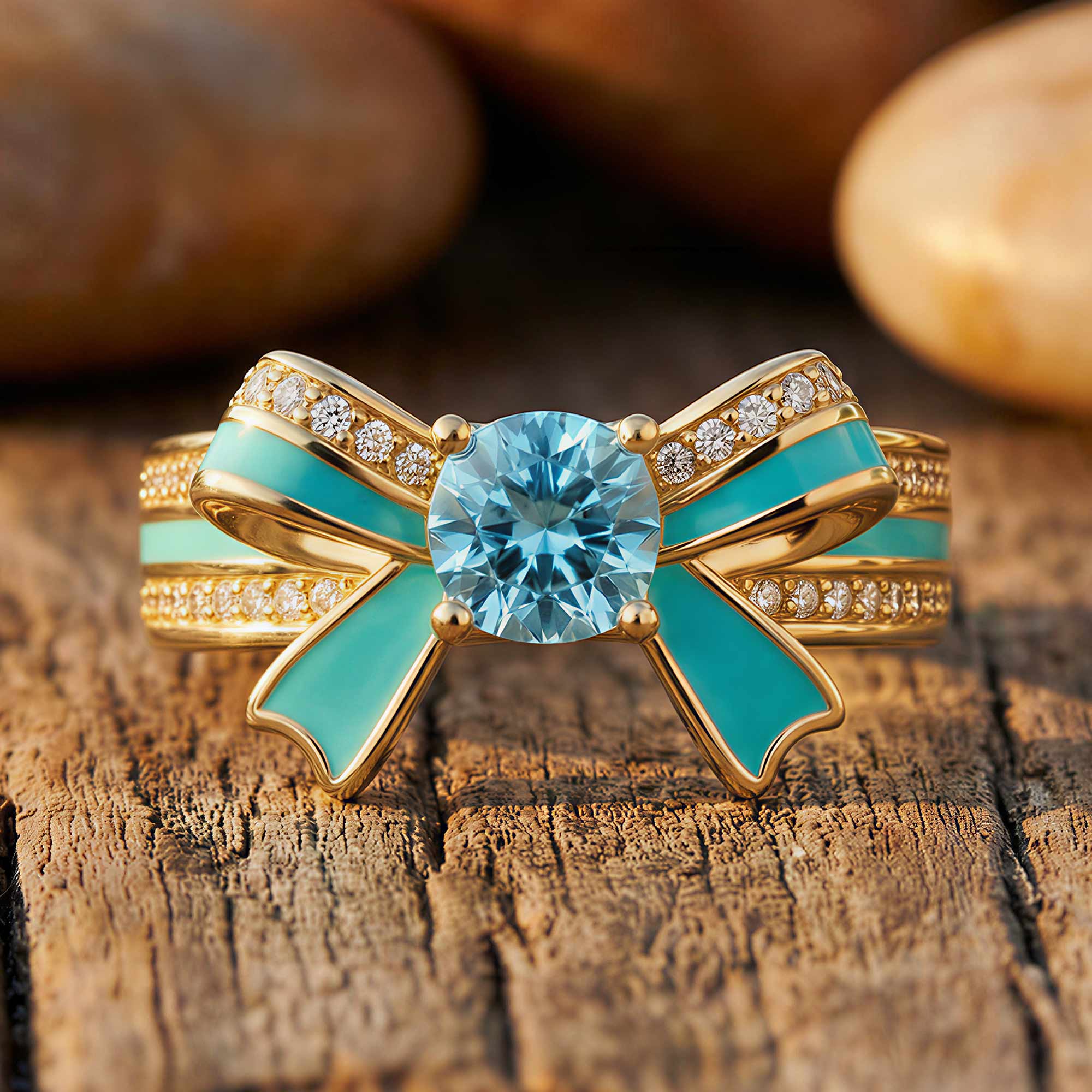 Seamuse Rosette Ring - Aquamarine 1