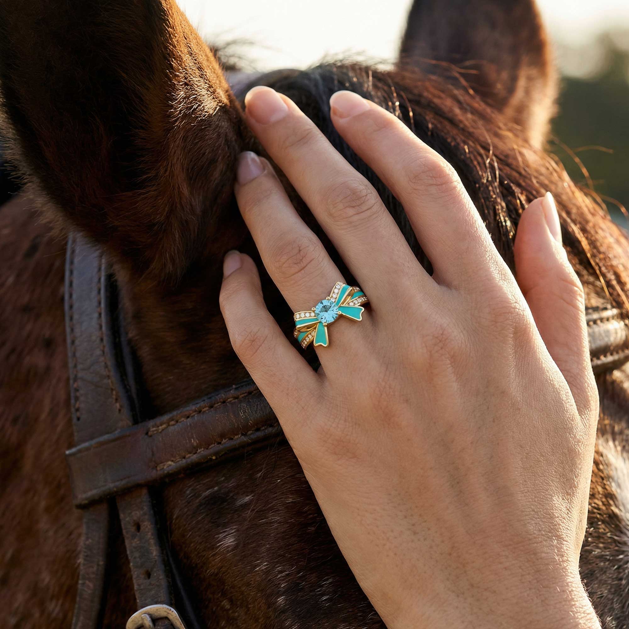 Seamuse Rosette Ring - Aquamarine 4