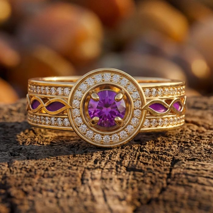 Shining Rodeo Ring - Amethyst & Purple 1
