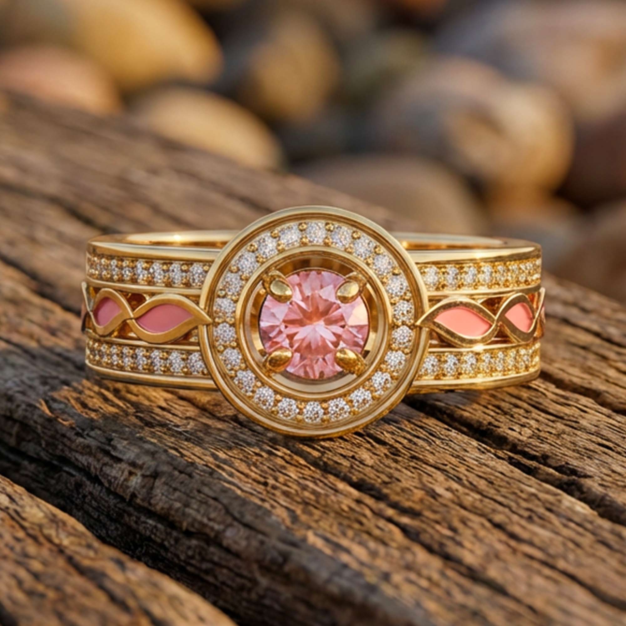 Shining Rodeo Ring - Rose Quartz & Pink 1