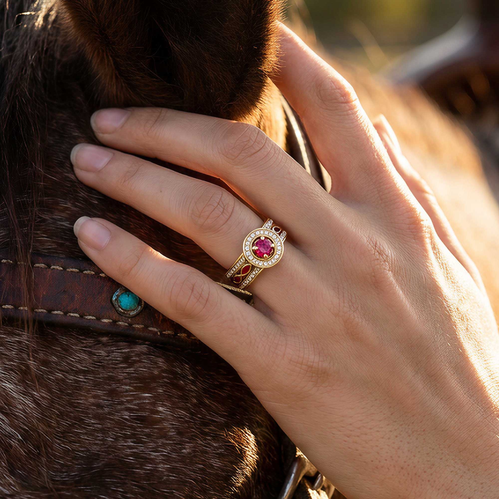 Shining Rodeo Ring - Ruby & Red 2
