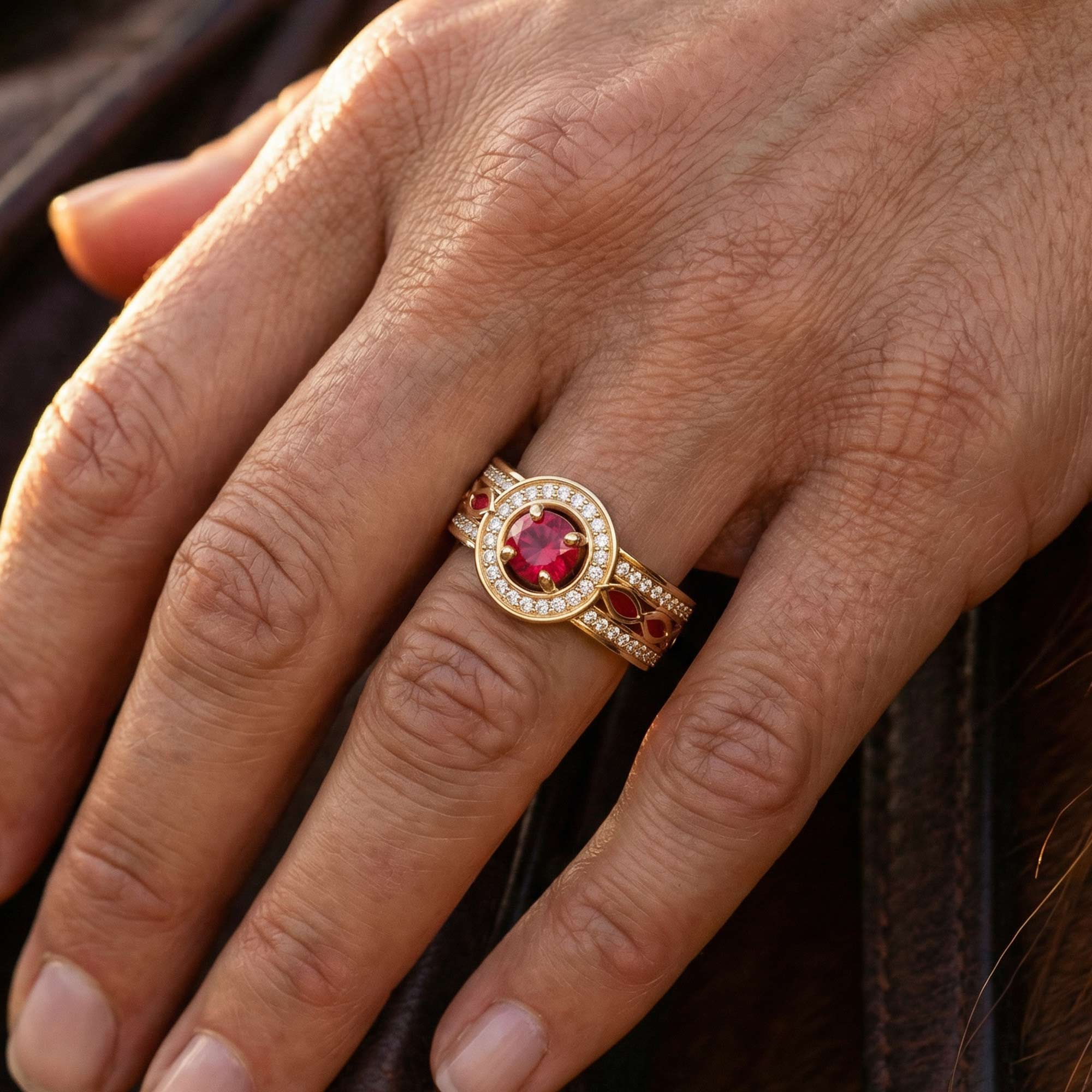 Shining Rodeo Ring - Ruby & Red 4