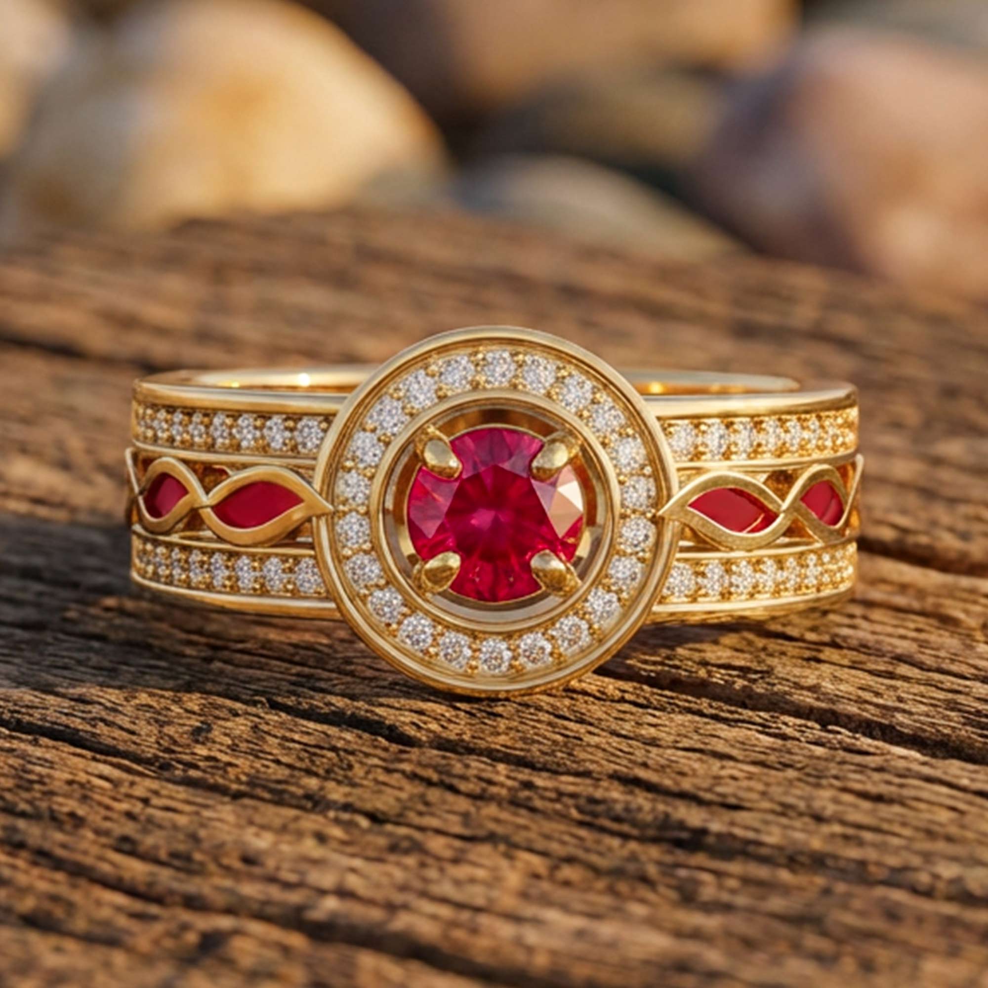 Shining Rodeo Ring - Ruby & Red 1