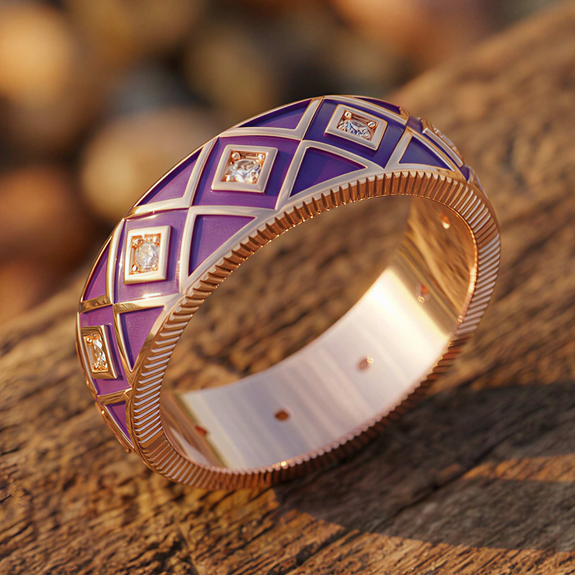 Sierra Geometric Ring - Purple 3
