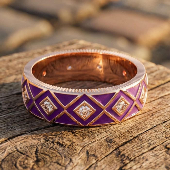 Sierra Geometric Ring - Purple 1