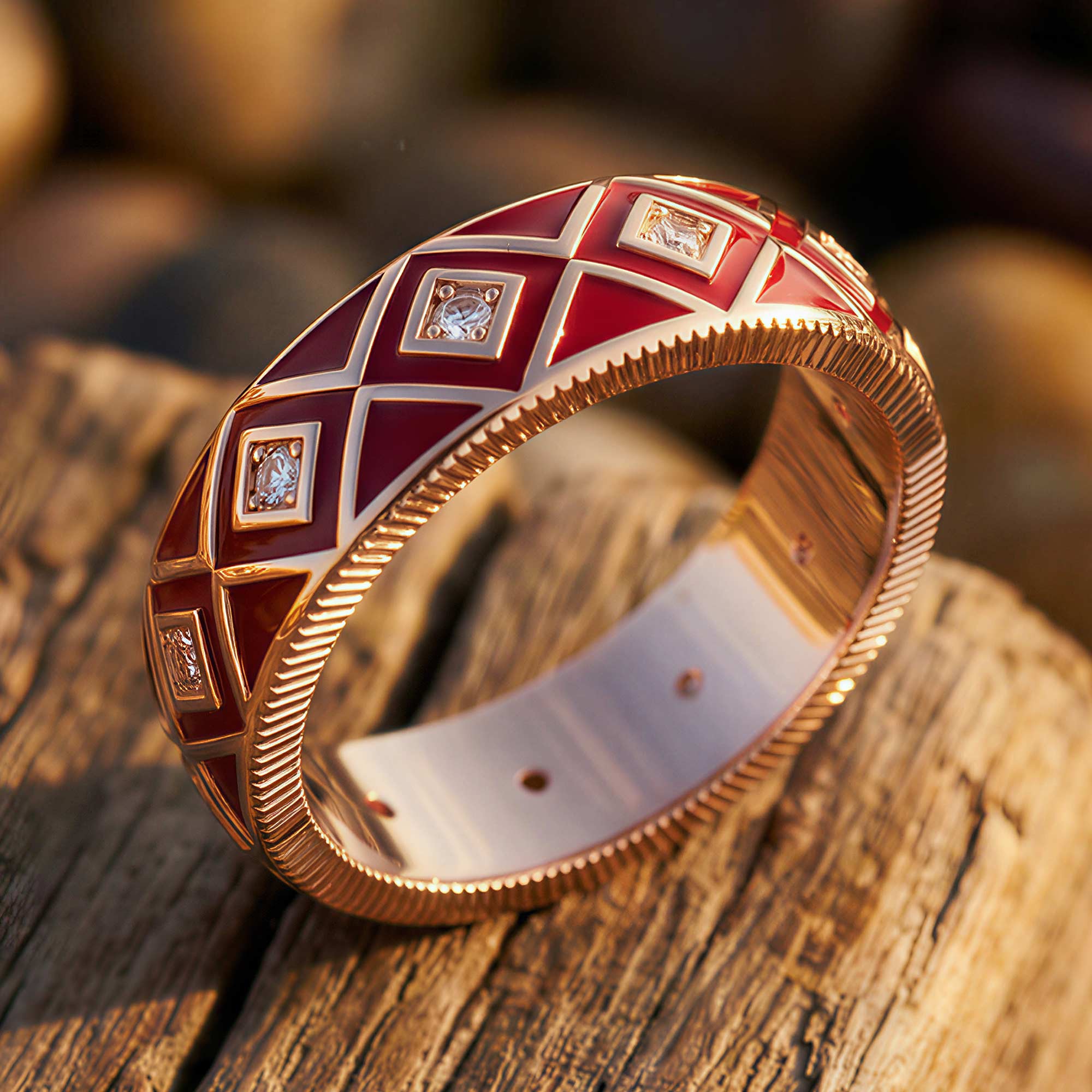 Sierra Geometric Ring - Red 3