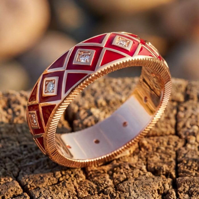 Sierra Geometric Ring - Red 1