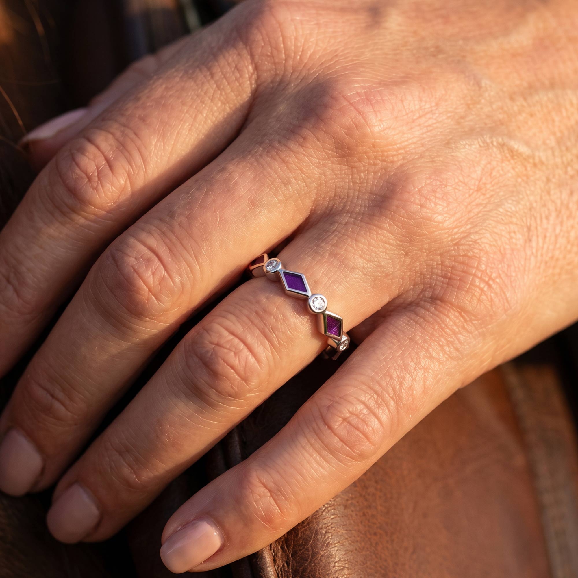 Silent Geometry Ring - Purple 4