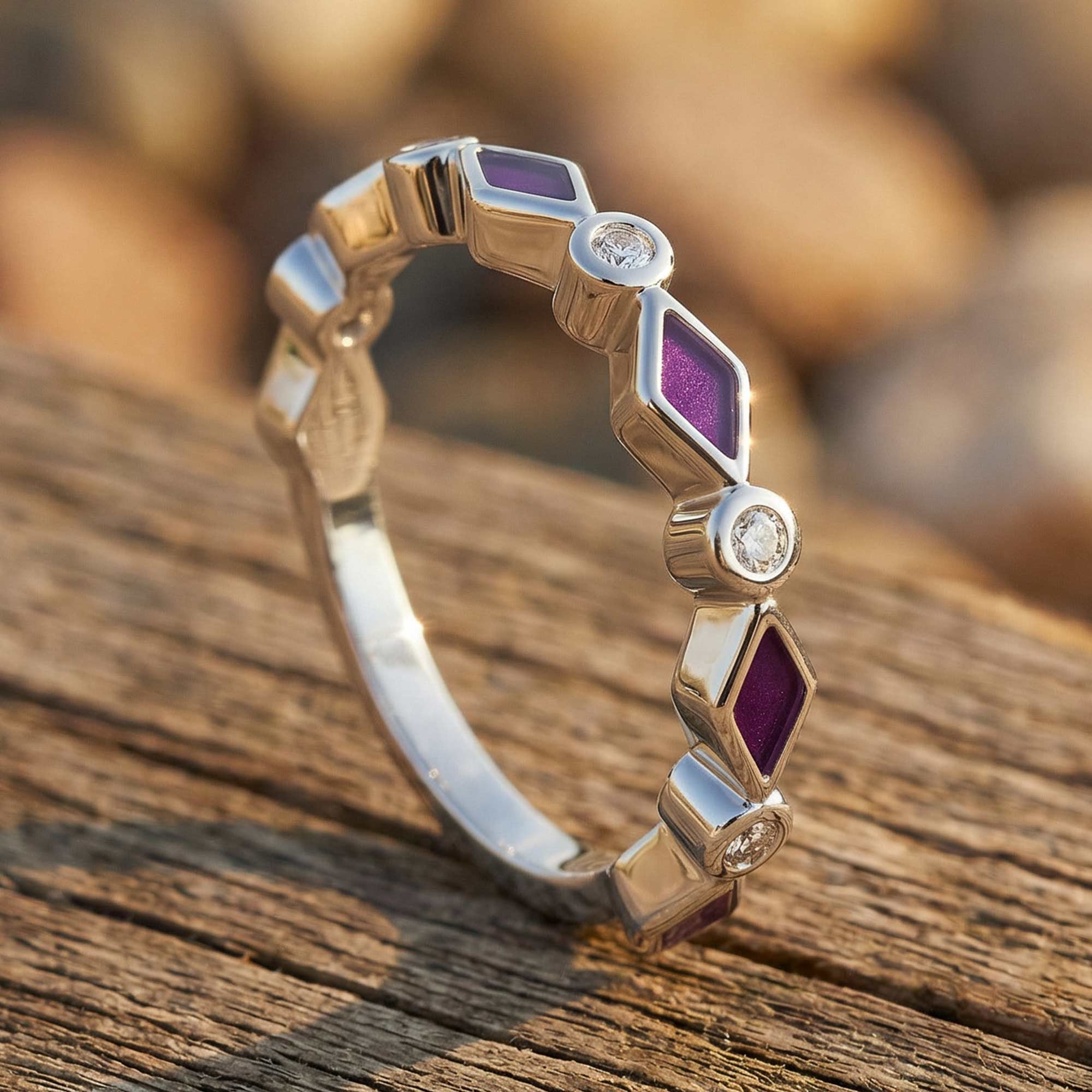 Silent Geometry Ring - Purple 3