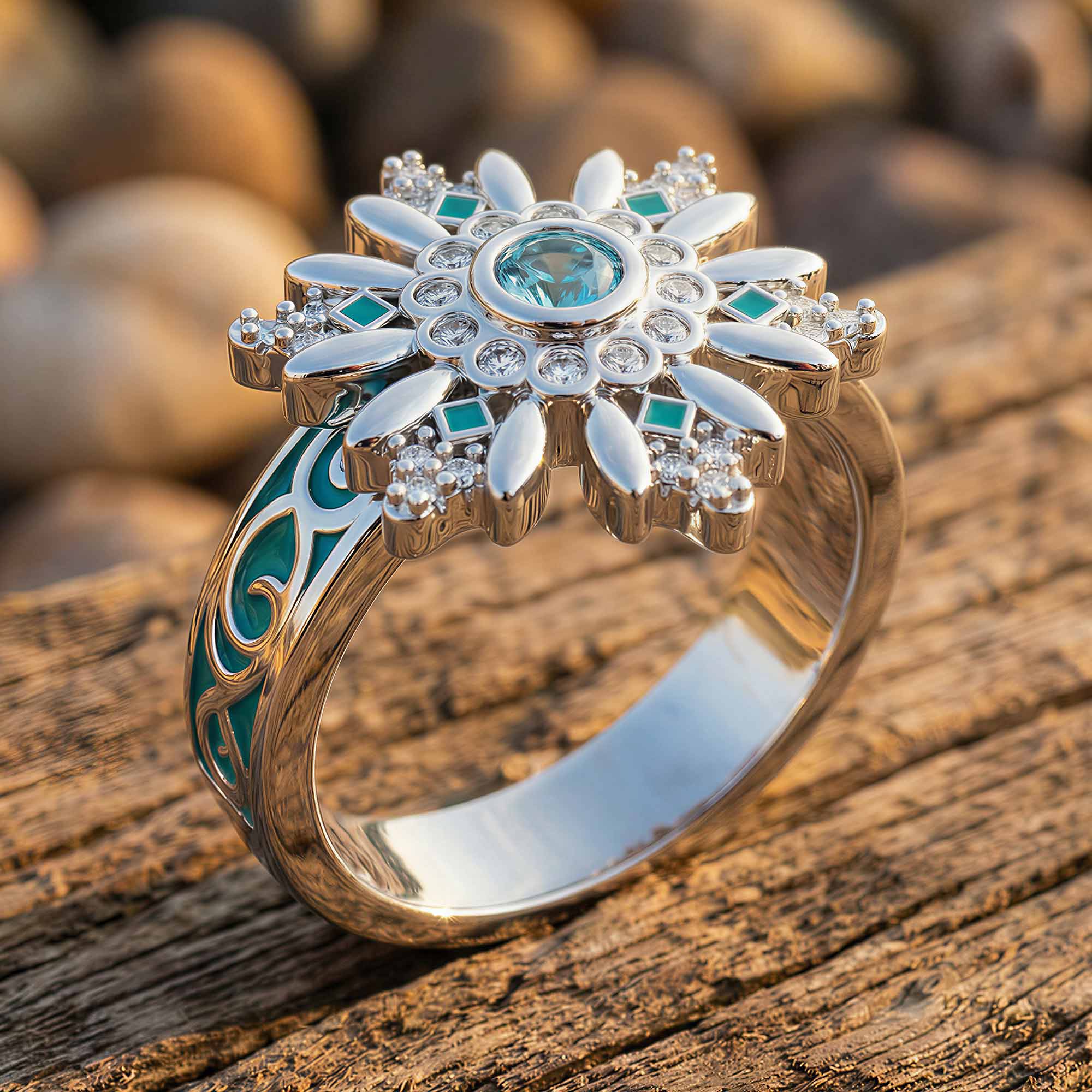 Snowbound Mystery Ring - Aquamarine 3