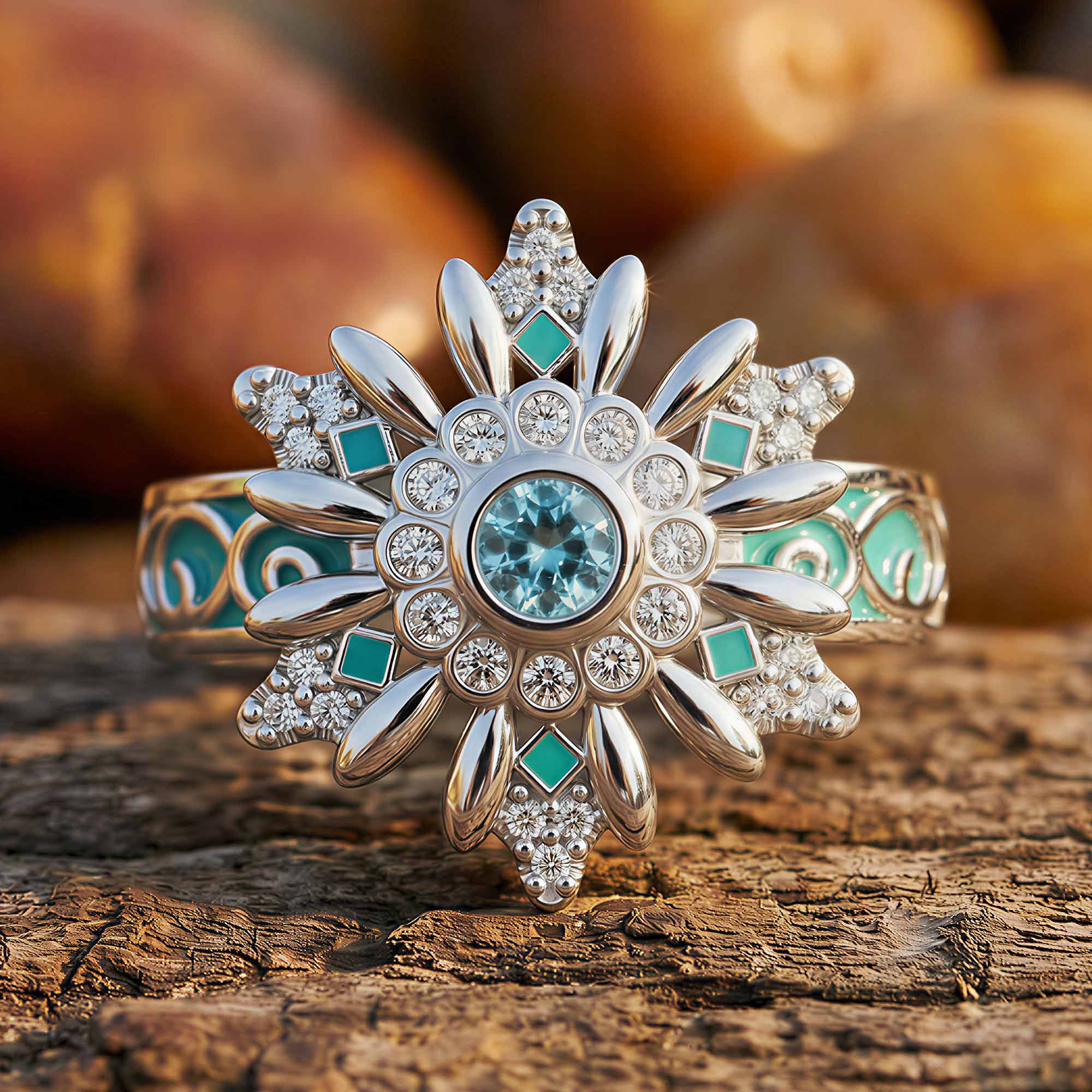 Snowbound Mystery Ring - Aquamarine 1