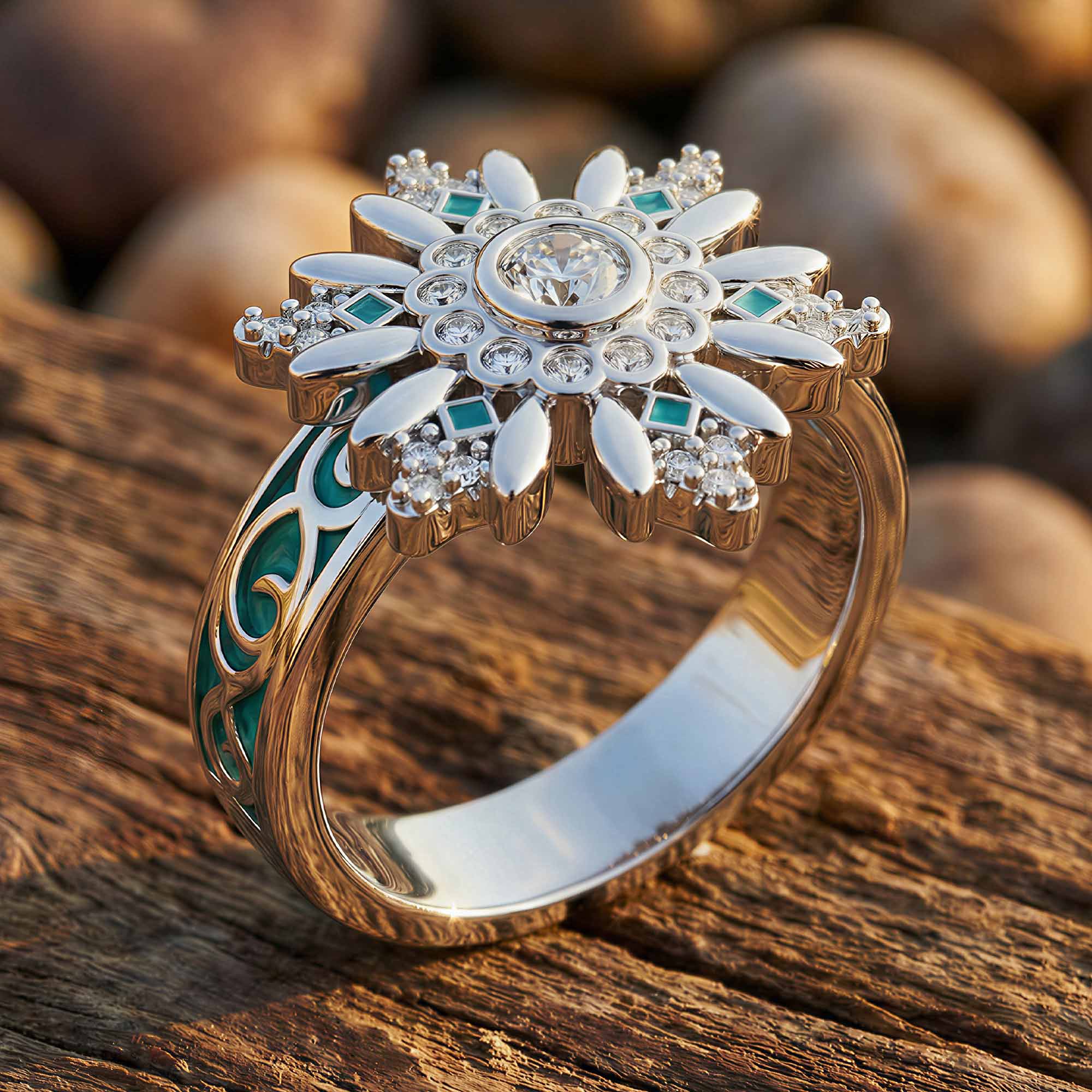 Snowbound Mystery Ring - Moissanite 3