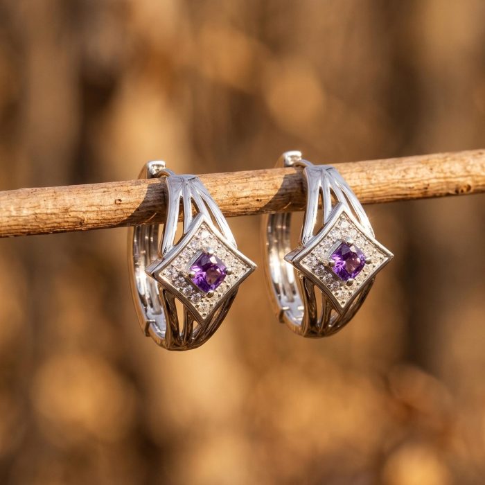 Soulful Waters Earrings - Amethyst 1