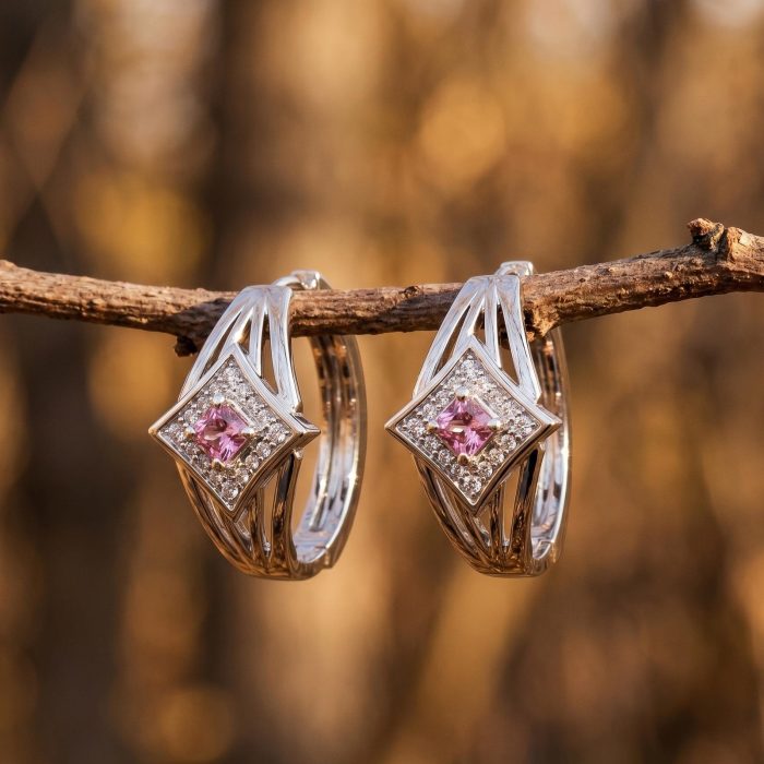 Soulful Waters Earrings - Rose Quartz 1